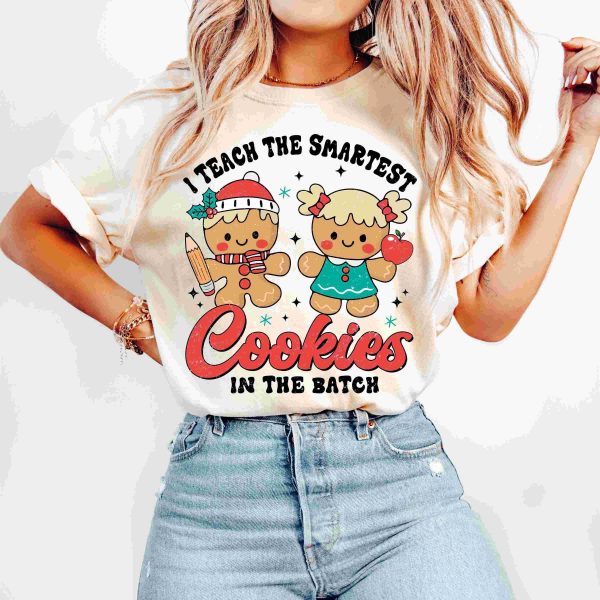 Smart Cookies Gingerbread Teacher Svg Festive Teacher Shirt Design