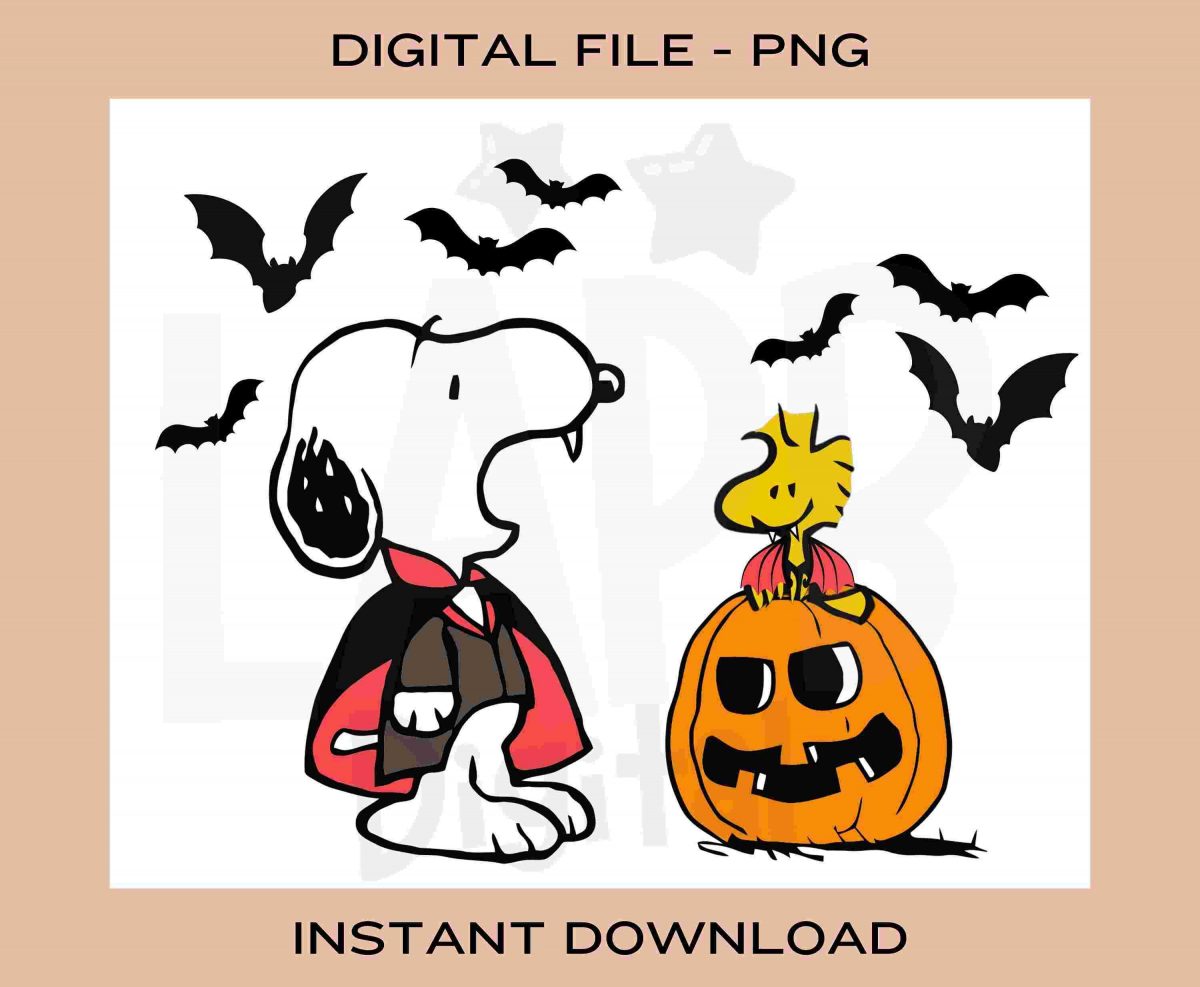 Snoopy and Woodstock Halloween SVG PNG Instant Halloween Download