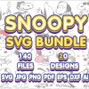 Snoopy Clipart Bundle SVG PNG Files for Cricut Instant Download