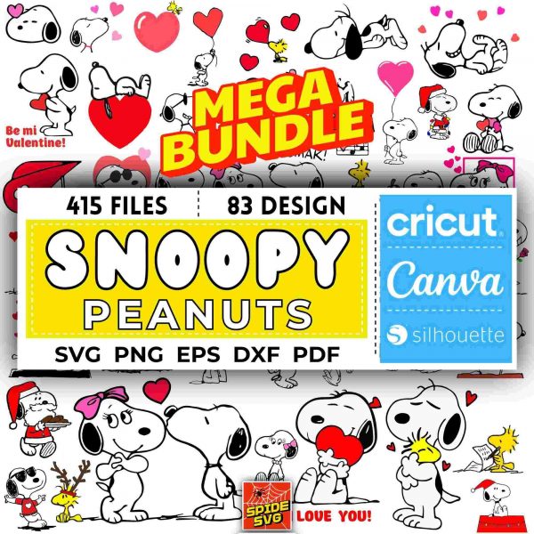 Snoopy Peanuts Svg Bundle 400 Designs CricutSilhouette Instant