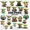 Space Wars Galaxy Baby Yoda Clipart PNG Bundle for Sticker Sublimation