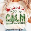 Sparkling Christmas Tree Bow SVG Teacher Xmas PNG Teacher Never Calm