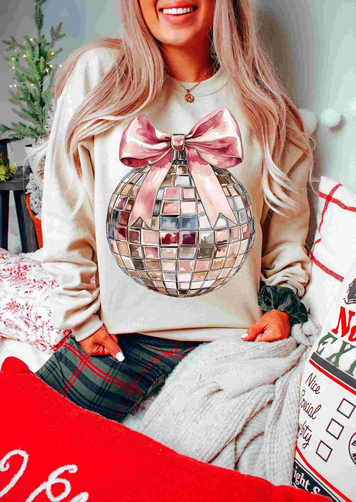 Sparkling Disco Ball PNG for 2025 New Years Pink Christmas