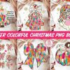 Sparkling pink Christmas PNG bundle with glitter tree cakes coquette