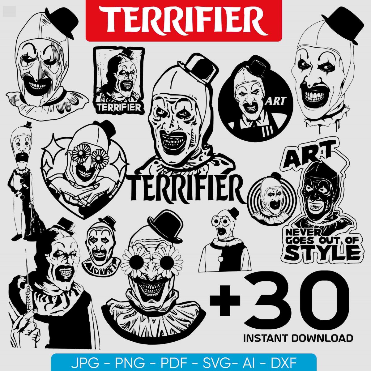 SpineChilling SVG Design Pack 30 Terrifying Designs