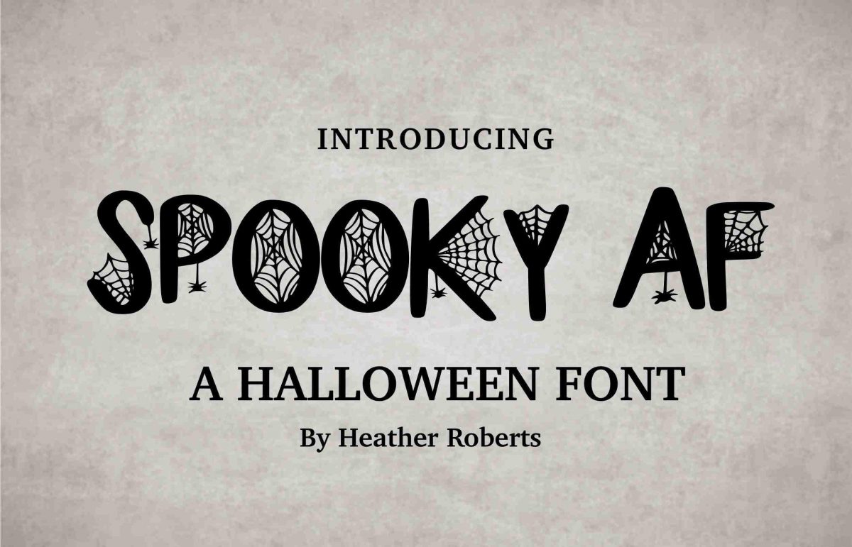 Spooky AF Halloween Font SVG Scary Cricut Instant Download