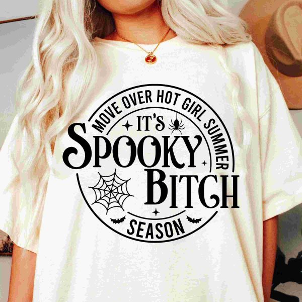 Spooky Bitch Season Retro Halloween SVG for Funny Spooky Vibes