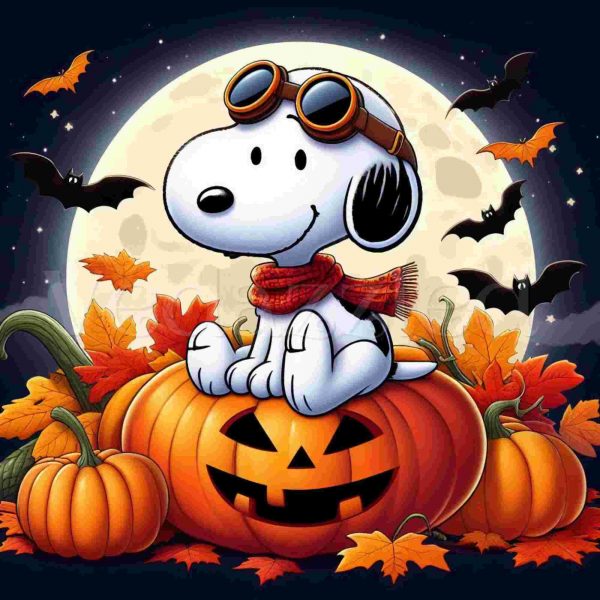 Spooky Black and White Dog Halloween PNG Pumpkin Fall SVG Instant