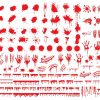 Spooky Blood Splatter SVG PNG Bundle for Halloween Bloody Handprints