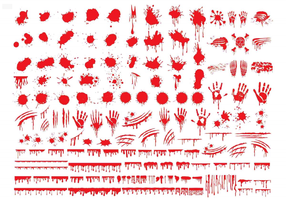 Spooky Blood Splatter SVG PNG Bundle for Halloween Bloody Handprints