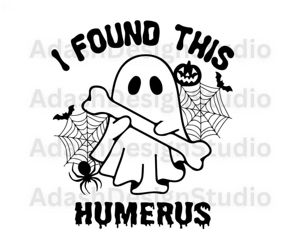 Spooky Bone Humor Halloween Svg Funny Ghost Svg Cricut Cut Files