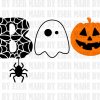 Spooky Boo Pumpkin Ghost Halloween SVG Clipart Cut File Design