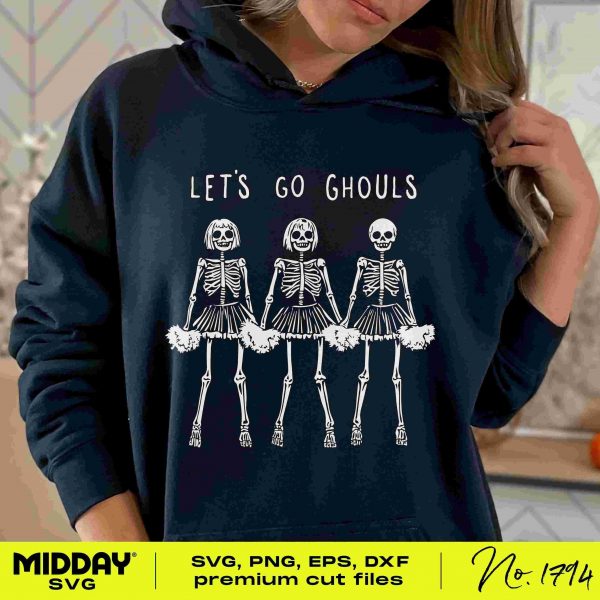 Spooky Cheerleading Designs Svg Png for Halloween Fun Fall Shirts