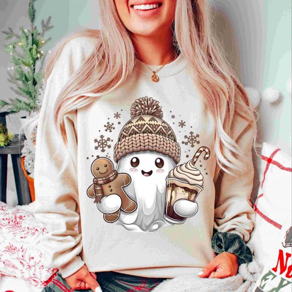 Spooky Christmas Ghosts SVG PNG for Festive Holiday Shirts