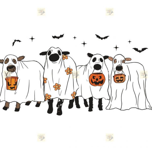 Spooky Cow Halloween SVG PNG PDF dxf eps Perfect for Your Custom