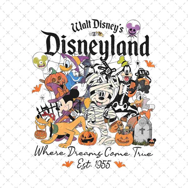 Spooky Disneyland Halloween PNG with Mickey Mouse for a Festive Trick