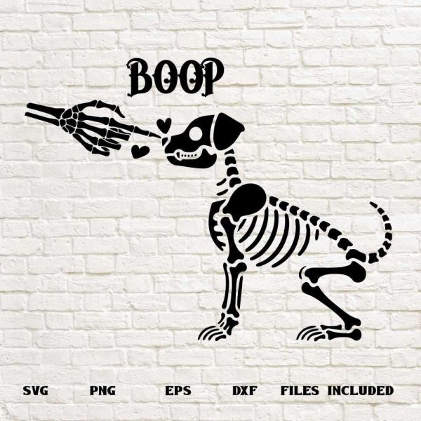 Spooky Dog Skeleton SVG for Halloween Shirt and Decor