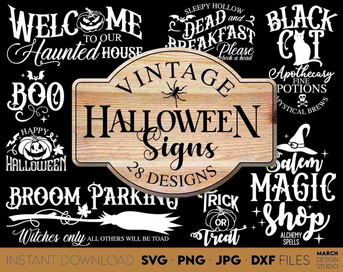 Spooky Farmhouse Halloween Bundle Sign Decor SvgPng Files