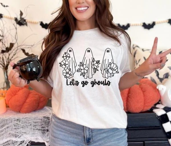 Spooky Floral Ghost Svg for Cute Halloween Shirts Digital Download