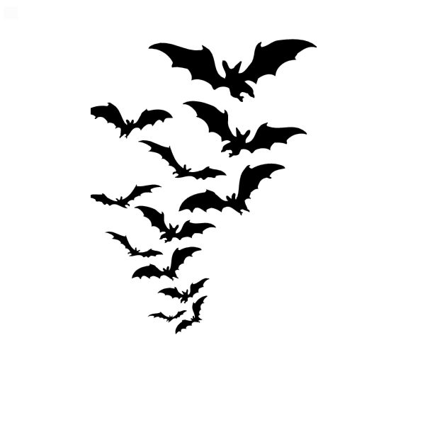 Spooky Flying Bats SVG PNG JPG Download for Cricut Silhouette