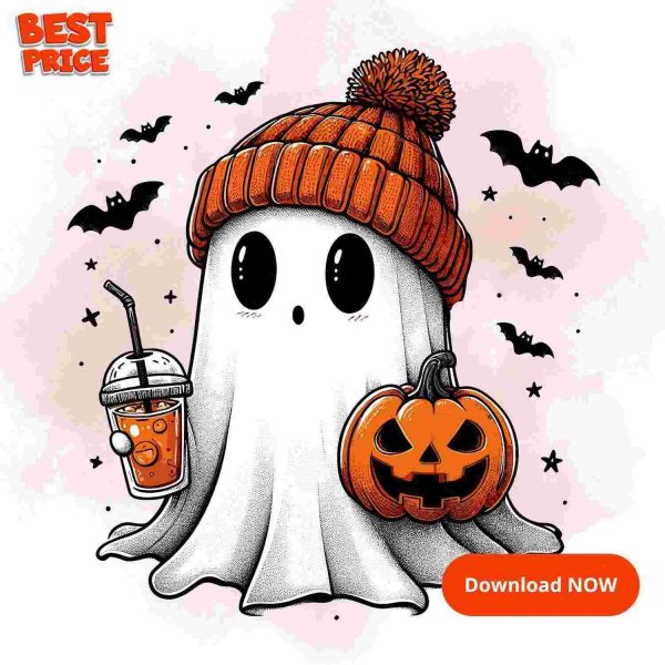 Spooky Ghost Coffee Mug PNG Stylish Bougie Boo PNG Cute Ghost Digital