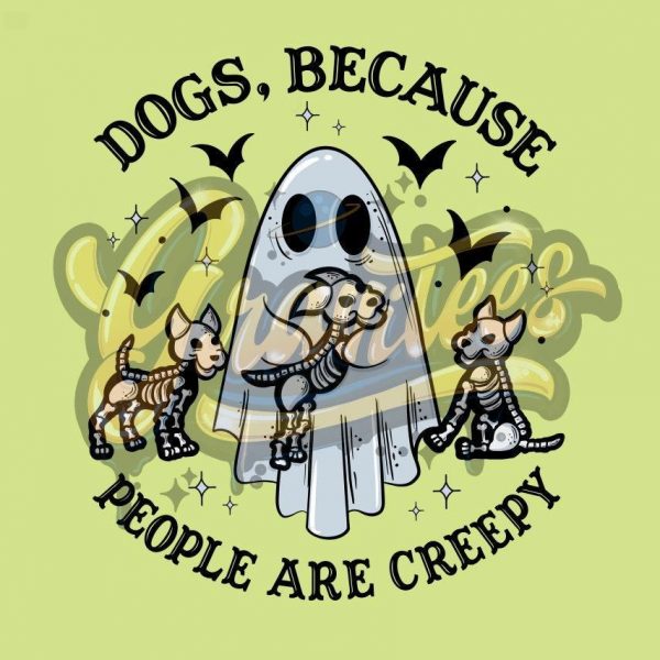 Spooky Ghost Dogs SVG Ghostly Canine Clipart for DTF or Shirt Printing