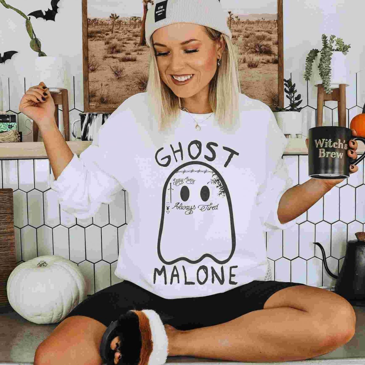 Spooky Ghost Malone Design Instant Download PNG SVG for Halloween Fun