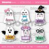 Spooky Ghost SVG Bundle Halloween Bag Name Tags Laser Files