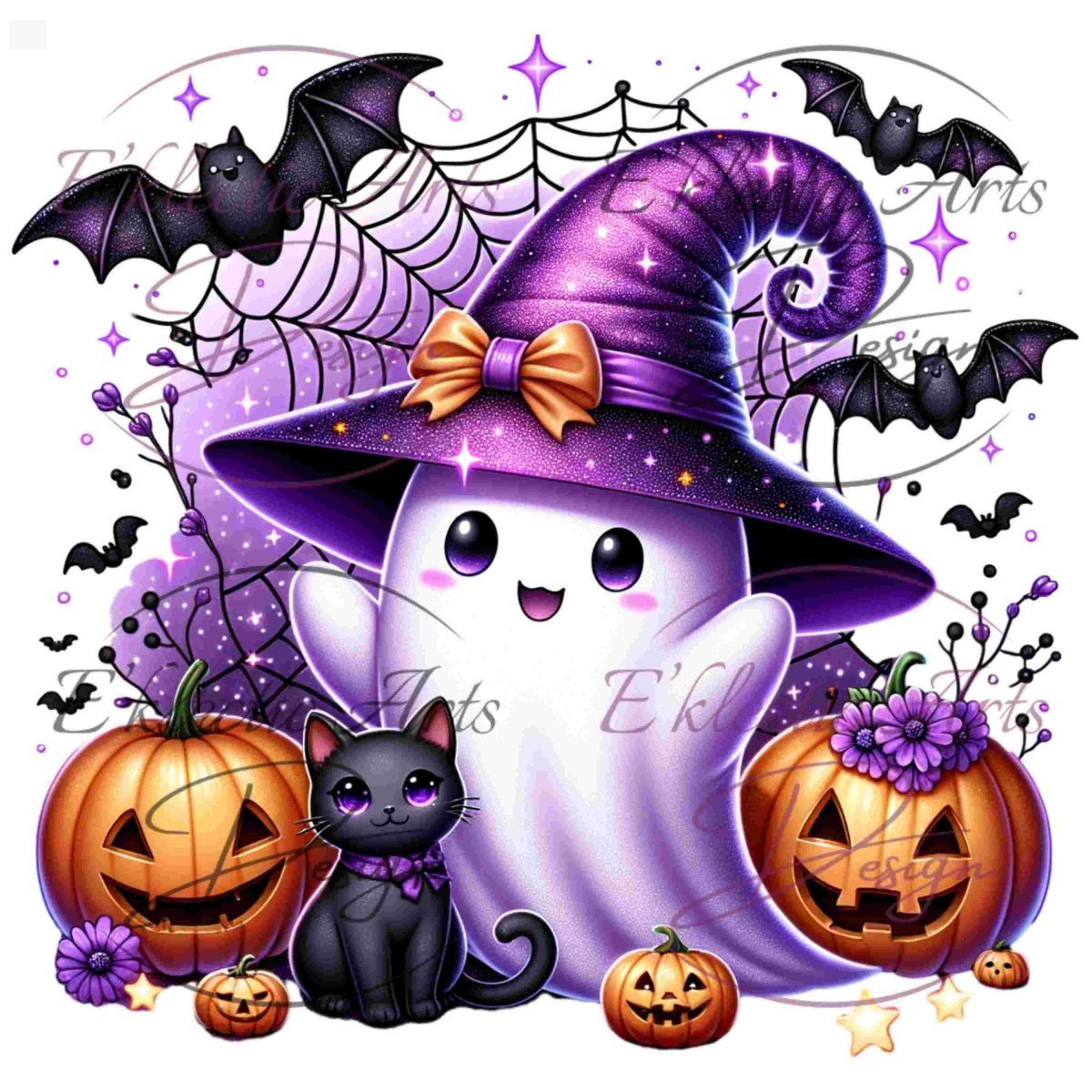 Spooky Ghost SVG Sublimation Design Digital Download for Halloween