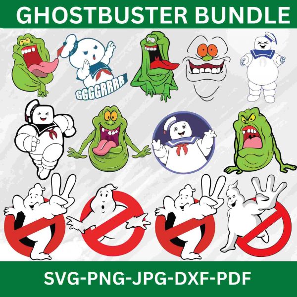 Spooky Ghostbusters Bundle Png Svg Clipart and More