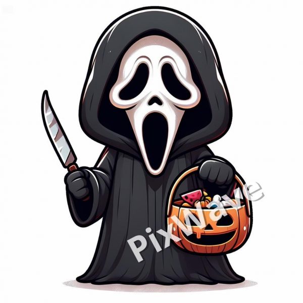 Spooky Ghostface SVG Cute Clipart Funny PNG Halloween Decor Digital