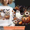 Spooky Ghosts and Autumn Designs Halloween PNG Hoodies Pumpkins