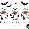 Spooky Ghosts Pumpkins SVG Ghostly Clipart Halloween Season 3 Ghosts