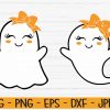 Spooky Girl Ghost SVG for Halloween Baby Kids DXF PNG EPS JPEG Cut