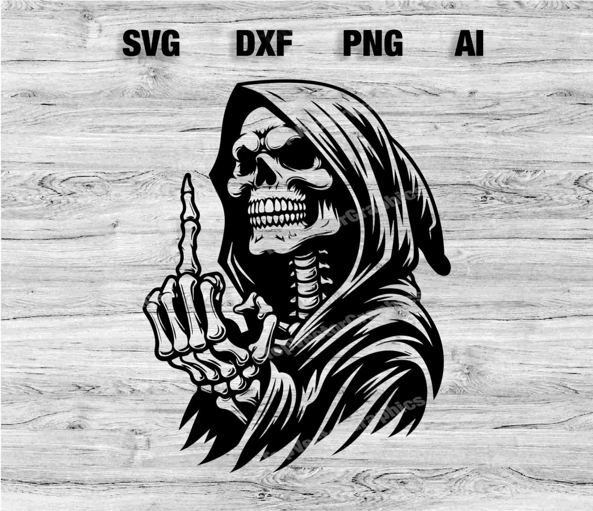 Spooky Grim Reaper SVG Cut Files Skull Vector Silhouette for Cameo