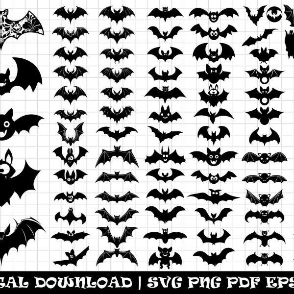 Spooky Halloween Bat SVG Bundle for Cricut and Silhouette