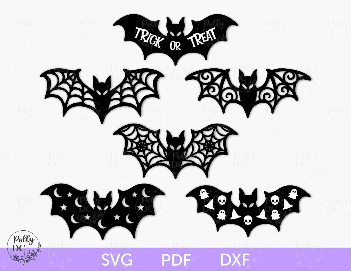 Spooky Halloween Bat svg Bundle for Laser Cutting and Decor