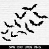 Spooky Halloween Bats SVG PNG Bundle Clipart Cut Files