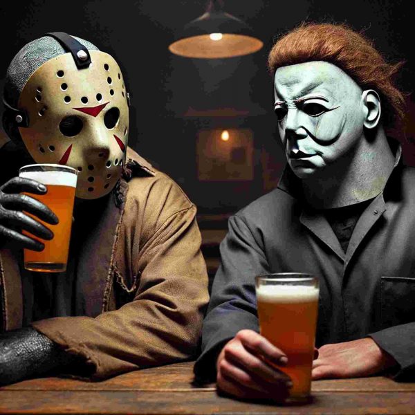 Spooky Halloween Beer with Jason and Michael Svg and Png