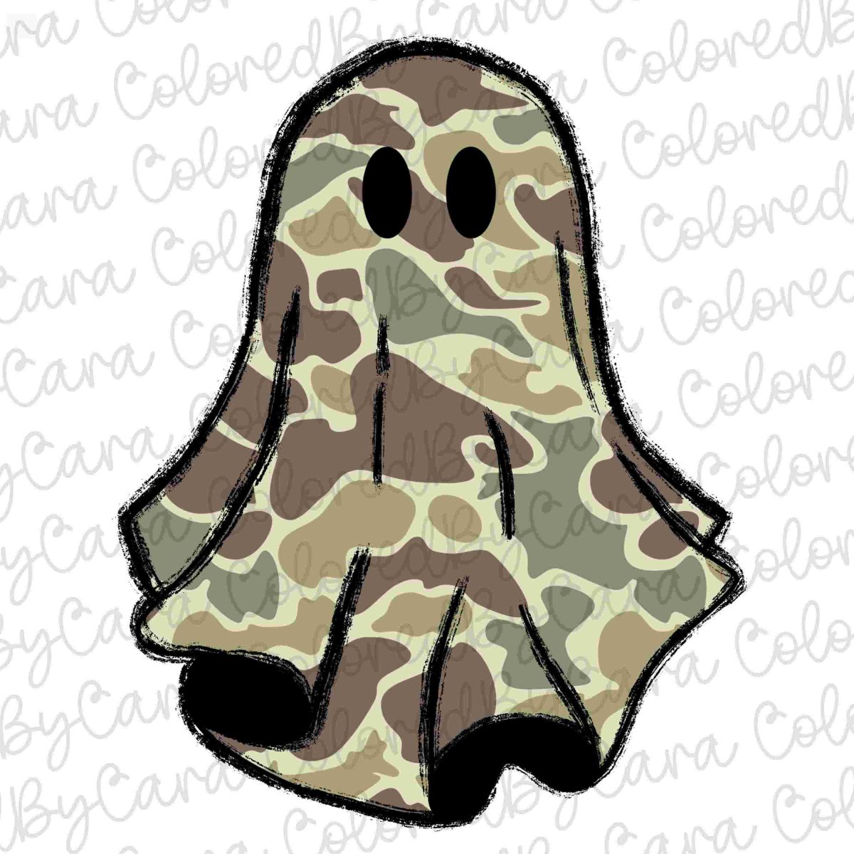 Spooky Halloween Boys Design Camo Ghost PNG for Fall Kids with