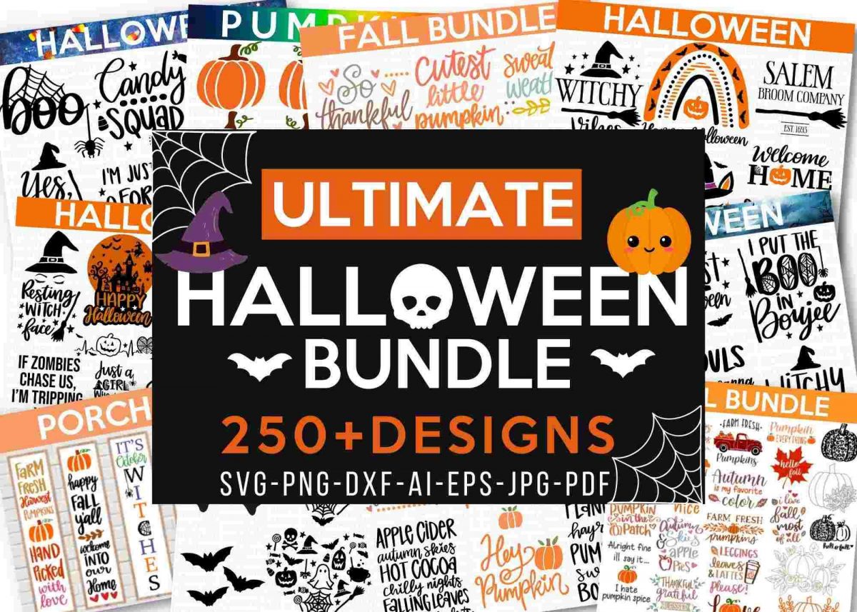 Spooky Halloween Bundle 250 Designs by Heather Roberts Halloween svg