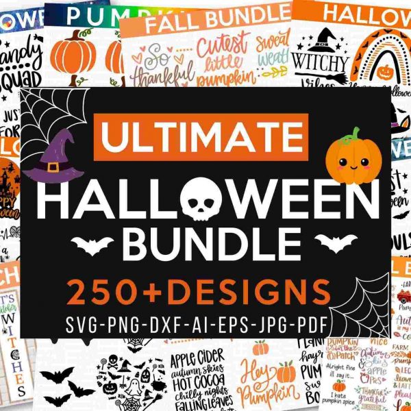 Spooky Halloween Bundle 250 Designs by Heather Roberts Halloween svg