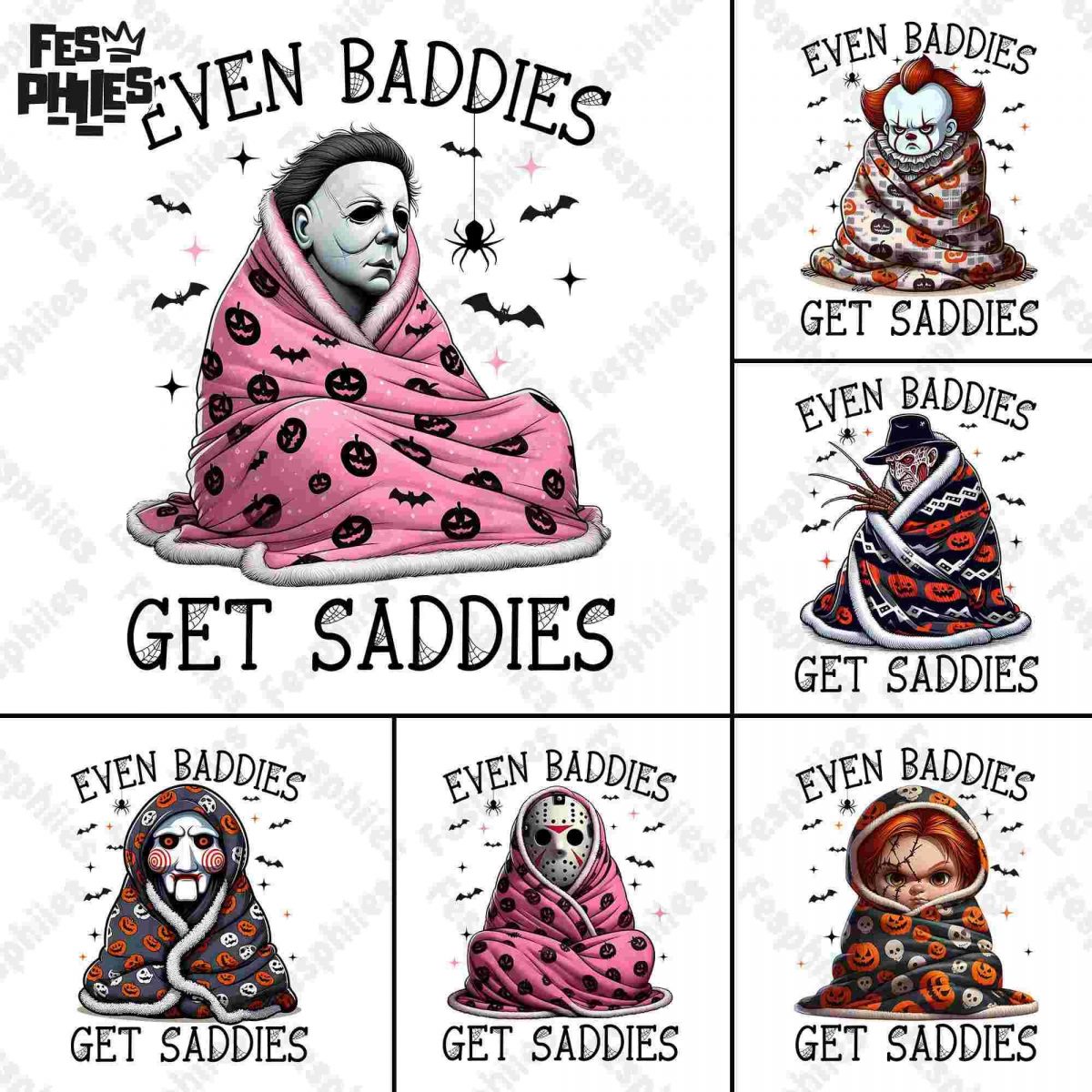 Spooky Halloween Bundle Baddies Movies Characters SVG PNG