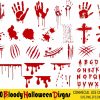 Spooky Halloween Bundle Blood Drips Splatter svg Bloody Font svg