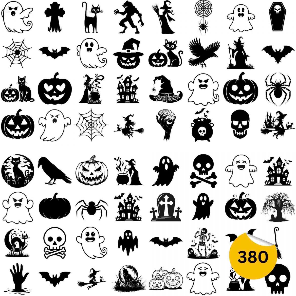 Spooky Halloween Bundle Svg Png Clipart for Cricut Silhouette