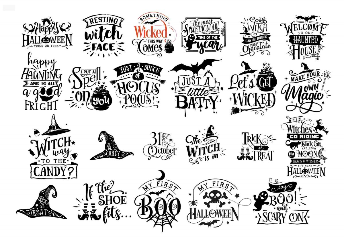 Spooky Halloween Bundle Witch Ghost Pumpkin SVGs for Cricut More