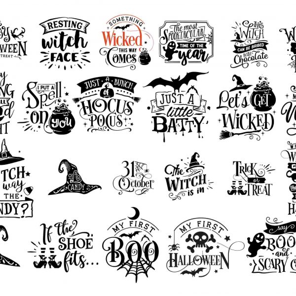 Spooky Halloween Bundle Witch Ghost Pumpkin SVGs for Cricut More