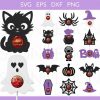 Spooky Halloween Candy Holder Bundle svg Layered Lollipop Treat Cut