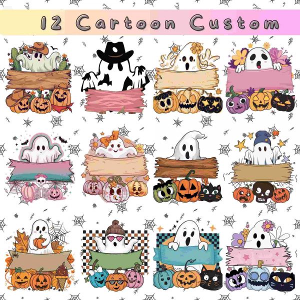 Spooky Halloween Cartoon Bundle 12 Custom Png Designs for