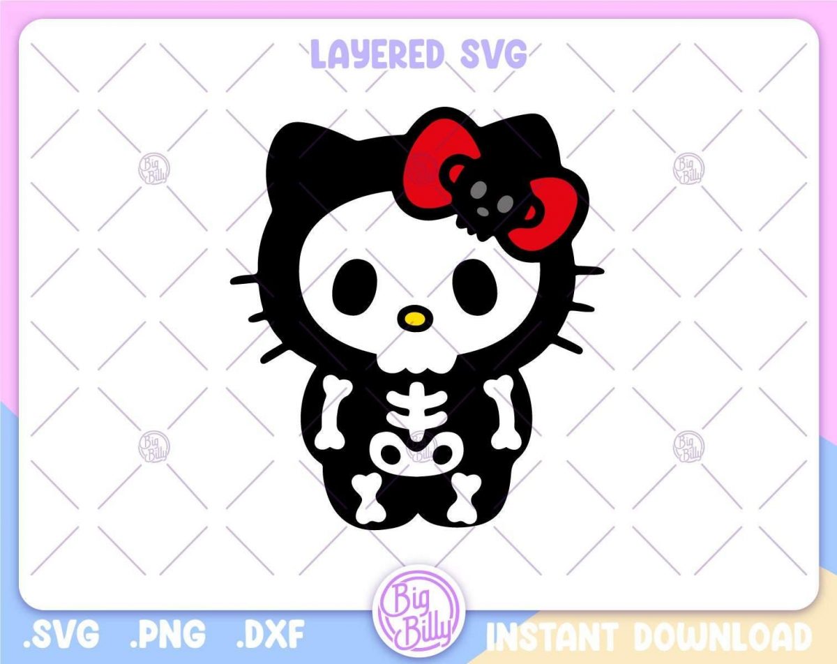 Spooky Halloween Cat SVG Png Cartoon Kitten Movie Cricut Ready